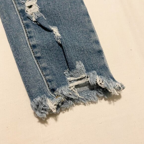 Wax Jean Butt I Love You Jeans Distressed Womans Size 9 - Picture 9 of 16